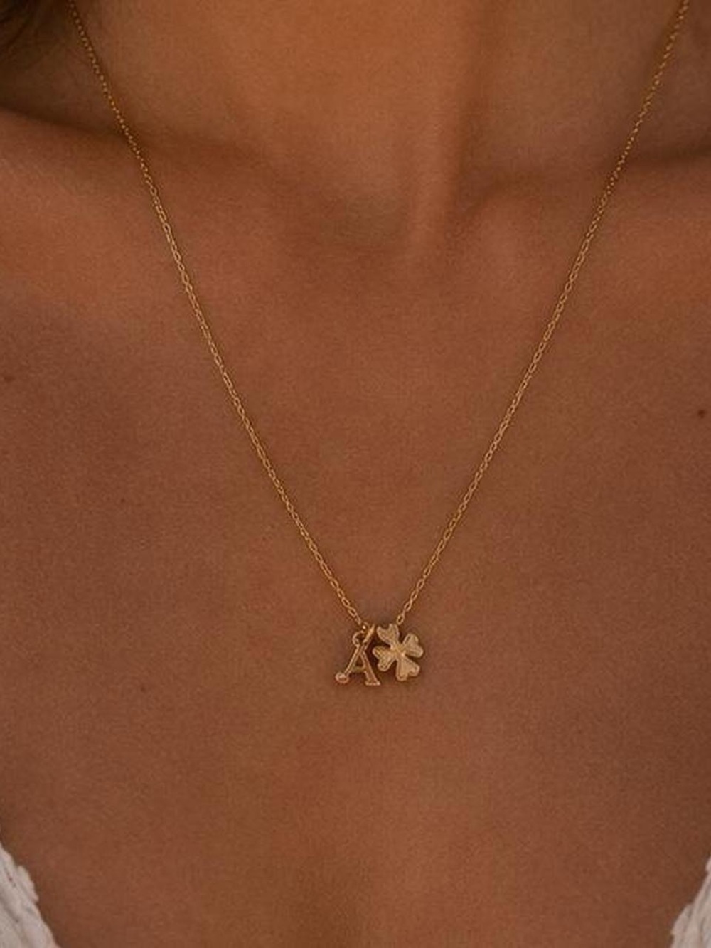 Lucky Initial Necklace - Picture 2 of 5